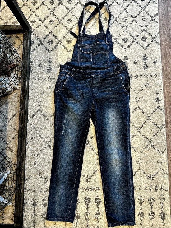 Free People Denim - Free People FP Utility Overall Denim Straight Leg Overalls Waist 27